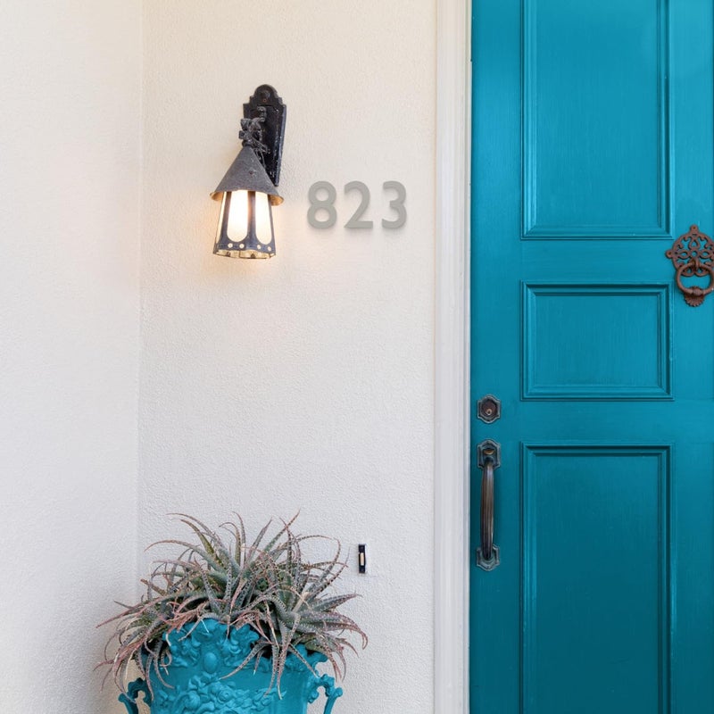 Architectural Mailboxes 3582SN-2 4 inch Solid Brass Floating House Number, 2, Satin Nickel - Image 2